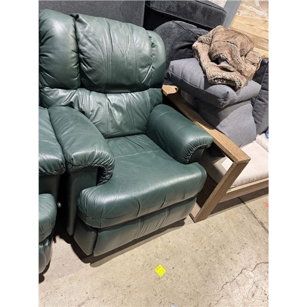 Leather swivel rocker recliner