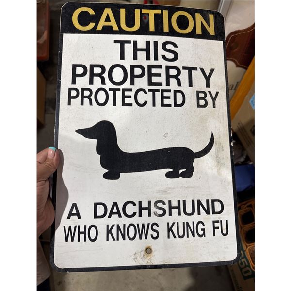 Dachshund tin sign