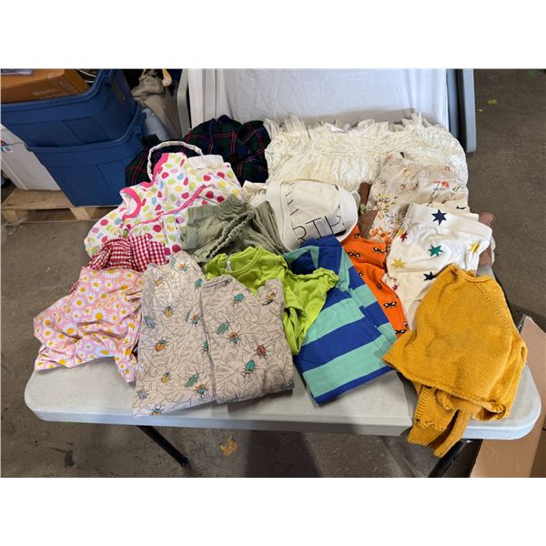 Assorted girls clothing