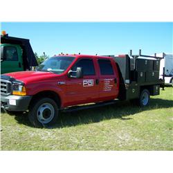 2000 FORD F550 CREWCAB FLATBED