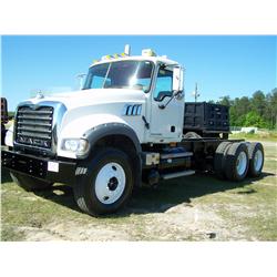 2008 MACK GU713 T/A CAB & CHASSIS