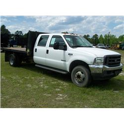 2003 FORD F550 CREWCAB S/A FLATBED DUMP