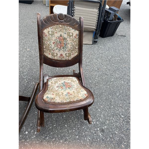 Antique folding rocker