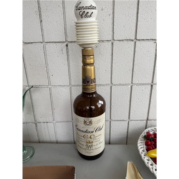 Canadian club bottle with  pump