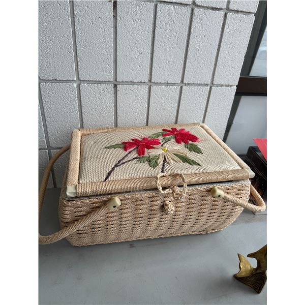 Sewing basket and contents