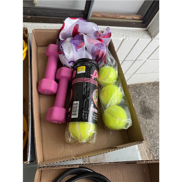 Weights and tennis balls