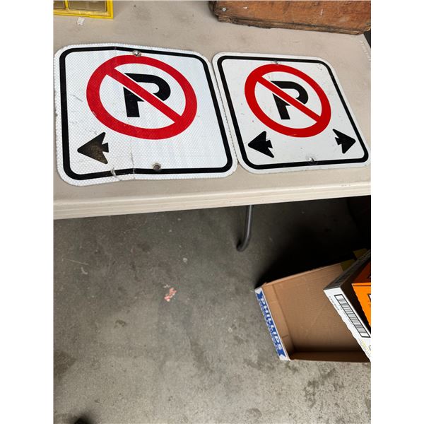 No parking signs