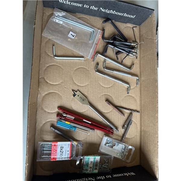 Allen keys and tool bits, etc.