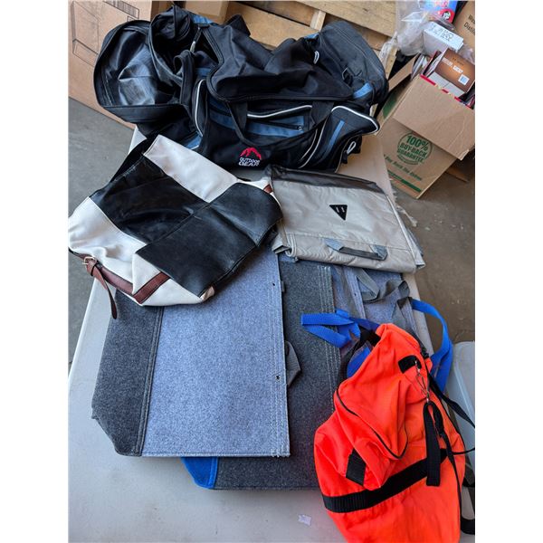 Duffel bag and assorted bags