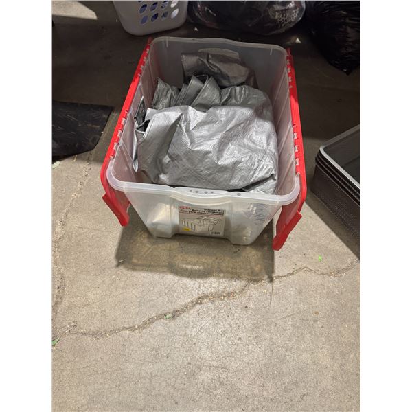 Tarp and bin