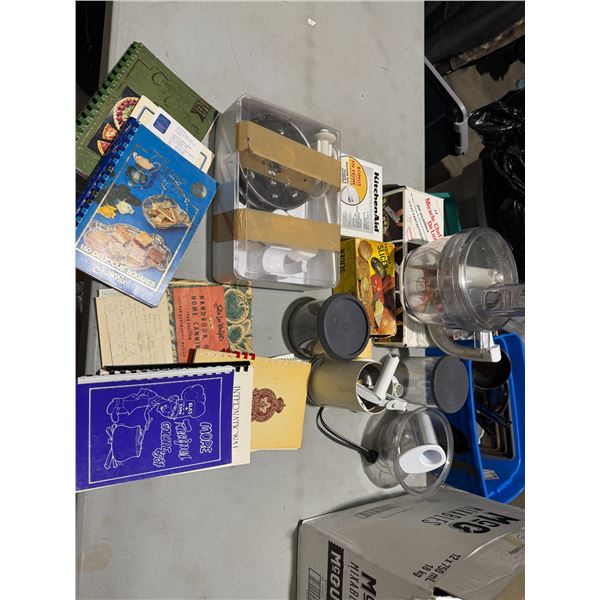 Kitchen items and cookbooks