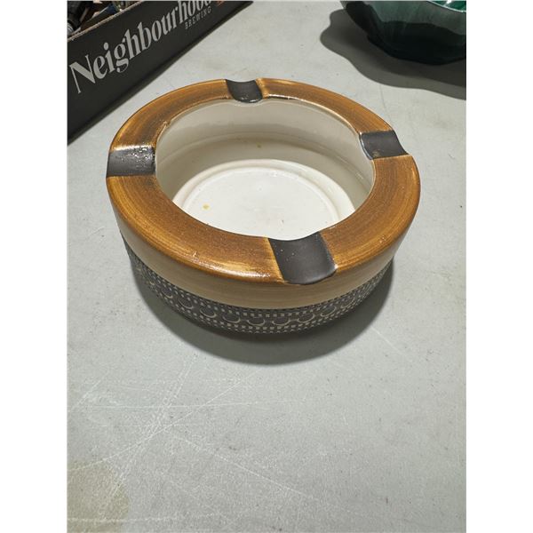 German pottery ashtray
