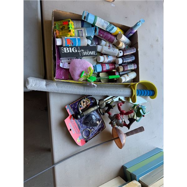 Crafting paints and toys, etc.