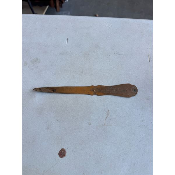 McLean building reports LTD Toronto Montreal, Winnipeg Vintage letter opener