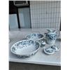 Image 1 : CT Maling England 1893/94 pitcher two basins soap, dishes, toothbrush holder, one small chip in one 