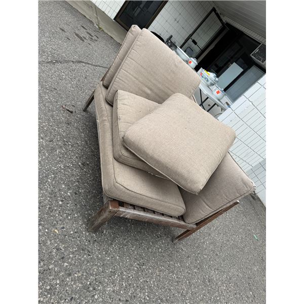 Bench and cushions
