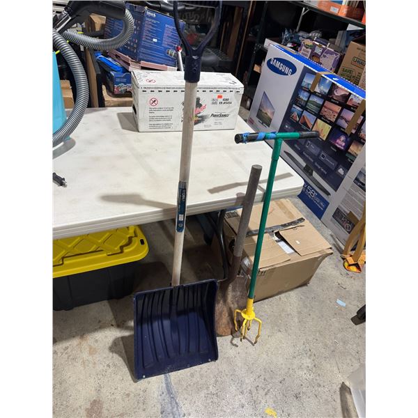 Shovels and weed puller