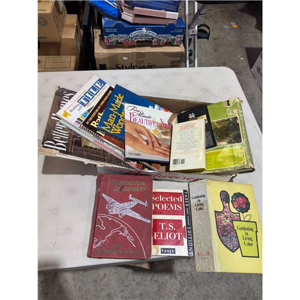 Dictionary poems, gardening books, and other