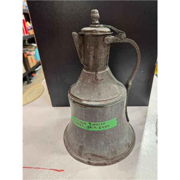 Antique Turkish copper IBRIK  EWER