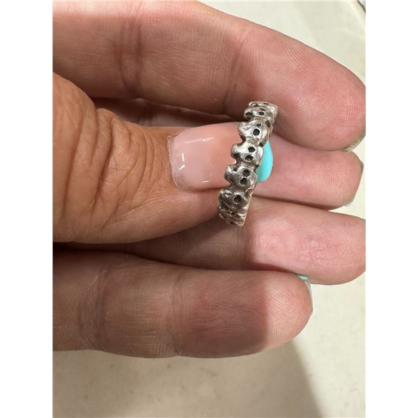 Skull ring stamped