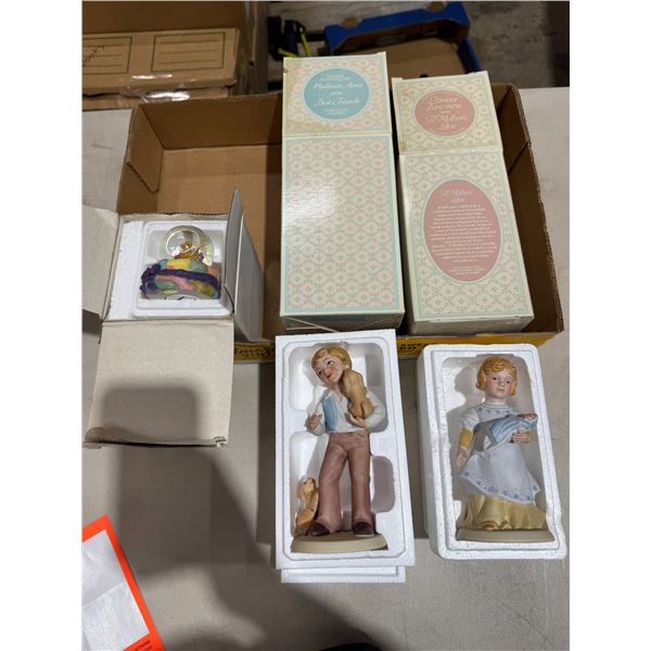 Avon collectible figurines and water globe