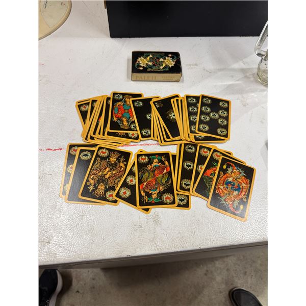Vintage playing cards PALEH  Soviet card game deck of 54 cards