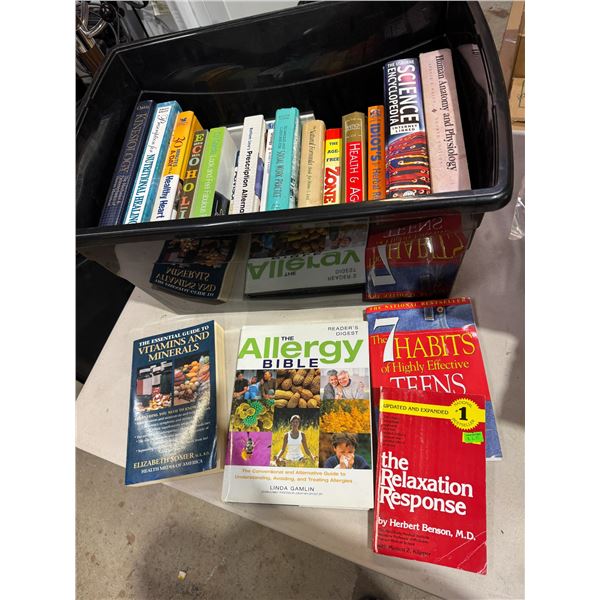 Assorted books healthcare