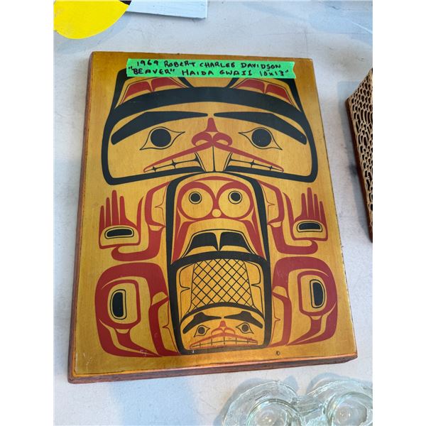 1969 Robert Charles Davidson, Beaver Heide, Gwaii, 10" x 13"