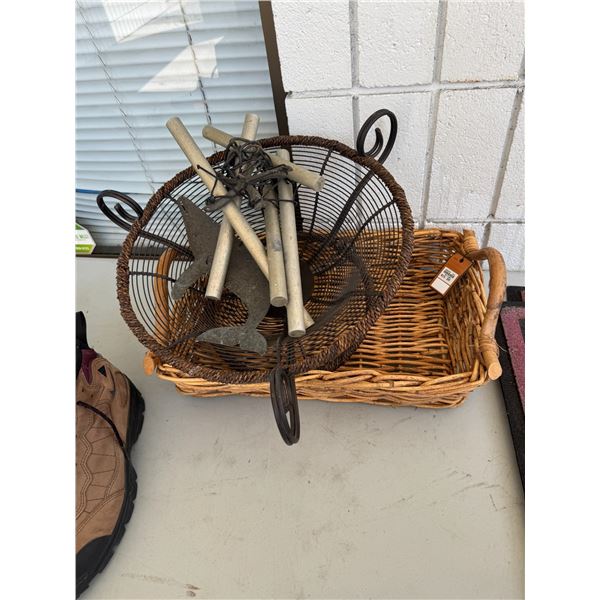 Wind chimes  in baskets