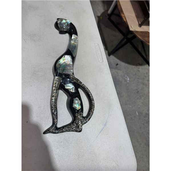 Lucite cat wall art