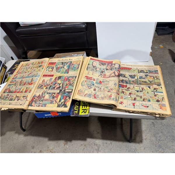 2 large scrapbook collection, Vancouver province, newspaper, color, cartoons, all of the year 1944