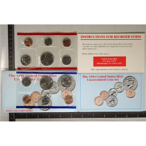 1994 US MINT SET (UNC) P/D (WITH ENVELOPE)