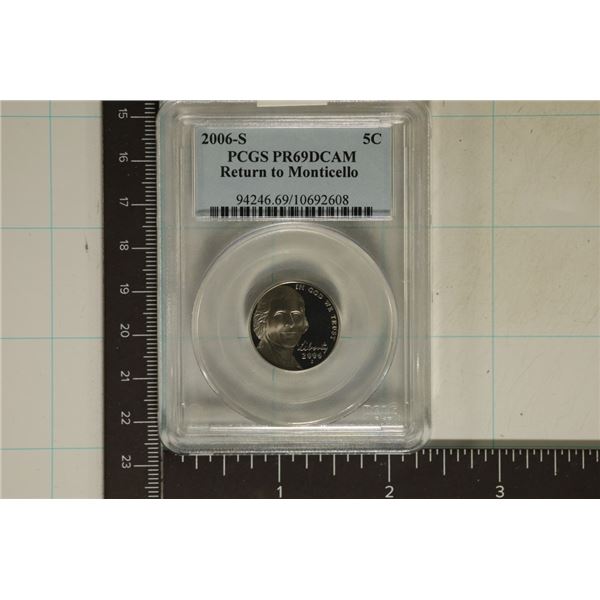 2006-S RETURN TO MONTICELLO NICKEL PCGS PR69 DCAM