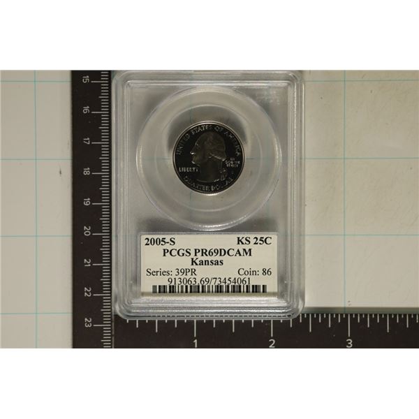 2005-S KANSAS QUARTER PCGS PR69 DCAM