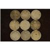 Image 1 : 9 CANADA SILVER 10 CENT COINS: 1902, 1909, 1910,