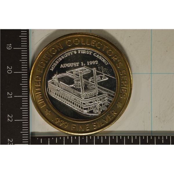 CASINO $10 SILVER TOKEN (UNC) ISLE OF CAPRI CASINO