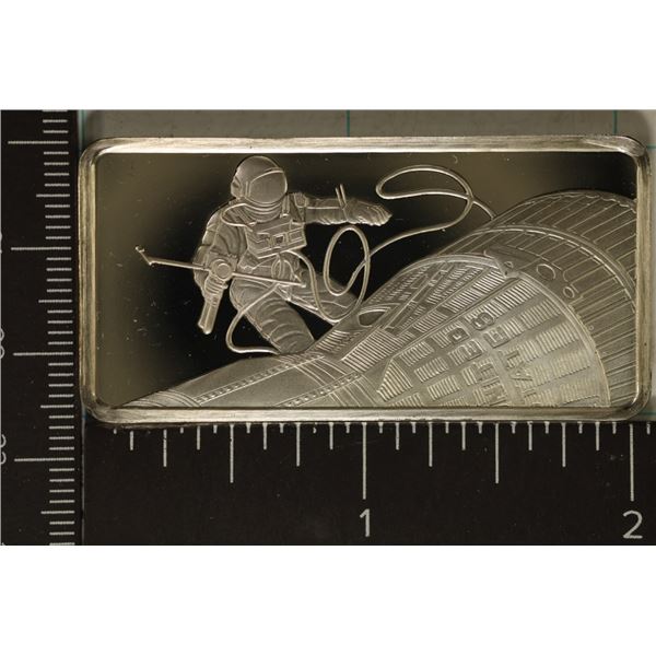 1.03 OZ. PROOF STERLING SILVER  "GEMINI 9" INGOT