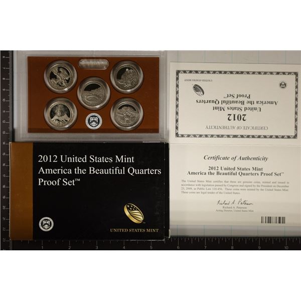 2012 US 50 STATE QUARTERS PROOF SET WITH BOX &