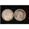 Image 2 : 1928 & 1940 GREAT BRITAIN SILVER 1 SHILLING COINS