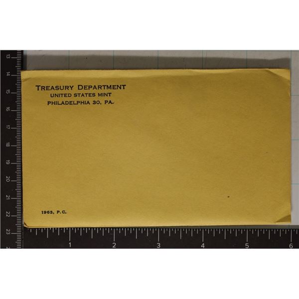 SEALED 1963 US SILVER PROOF SET (WITH ENVELOPE)