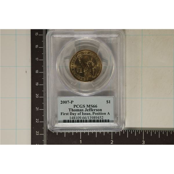 2007-P THOMAS JEFFERSON PRESIDENTIAL $1 PCGS