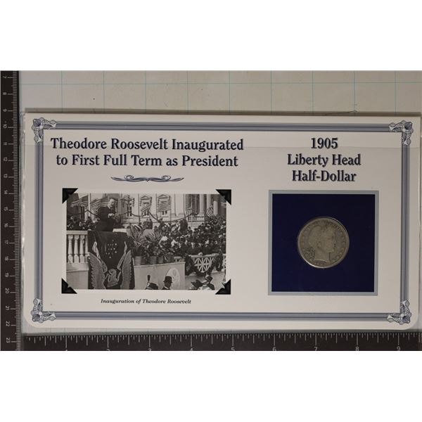 1905-S SILVER BARBER HALF DOLLAR IN NICE INFO