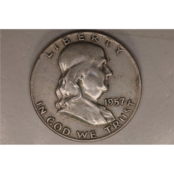 1957-D SILVER FRANKLIN HALF DOLLAR