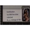 Image 1 : 1 TROY OZ .999 FINE SILVER TOPLESS WOMAN ART BAR