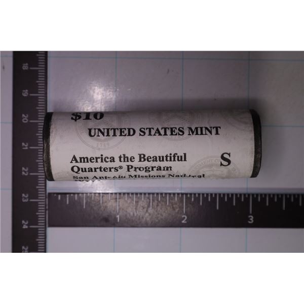 2019-S BRILLIANT UNC $10 ROLL OF SAN ANTONIO