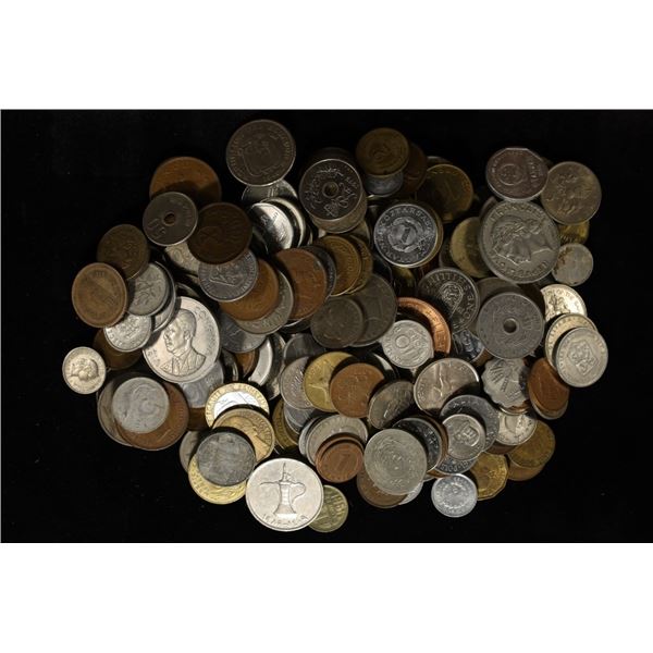 29.93 OZ. OF ASSORTED FOREIGN COINS WITH