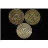 Image 2 : 1966, 1967 & 1968-D 40% SILVER JFK HALF DOLLARS