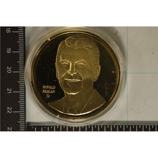 GOLD ELECTROPLATED 1.4 OZ PROOF STERLING SILVER