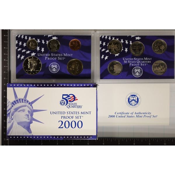2000 US PROOF SET (WITH BOX) AND WITH CERTIFICATE