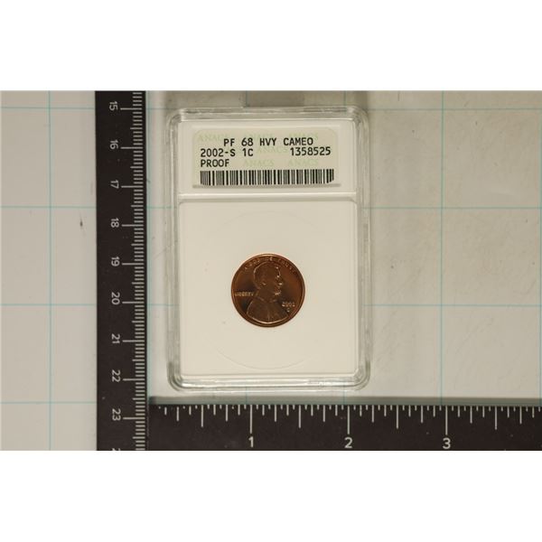 2002-S LINCOLN CENT ANACS PF68 HEAVY CAMEO